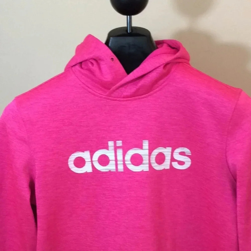 Adidas Pink & White climawarm Hoodie - Picture 2 of 9
